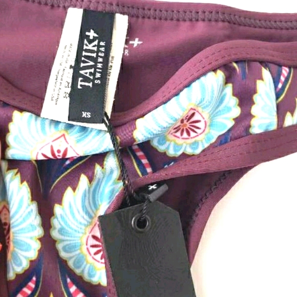 Free People Tavik Cheeky Swim Bottoms Burgundy - Picture 3 of 5